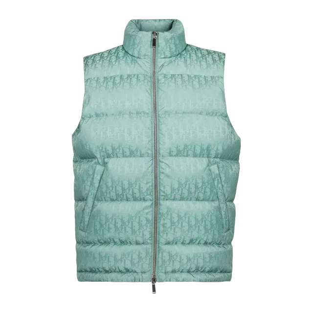 Dior Oblique Puffer Vest Mint Glacier — Authentic Jackets & Outerwear at CLZTURE