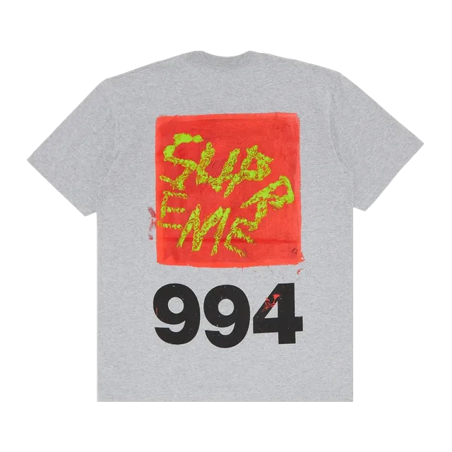 Supreme Paint T-Shirt Heather Grey — Authentic Supreme in stock at CLZTURE
