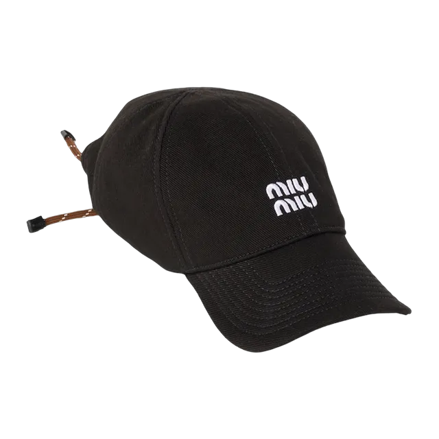 Miu Miu Cap Drill Black — Authentic Caps & Beanies at CLZTURE