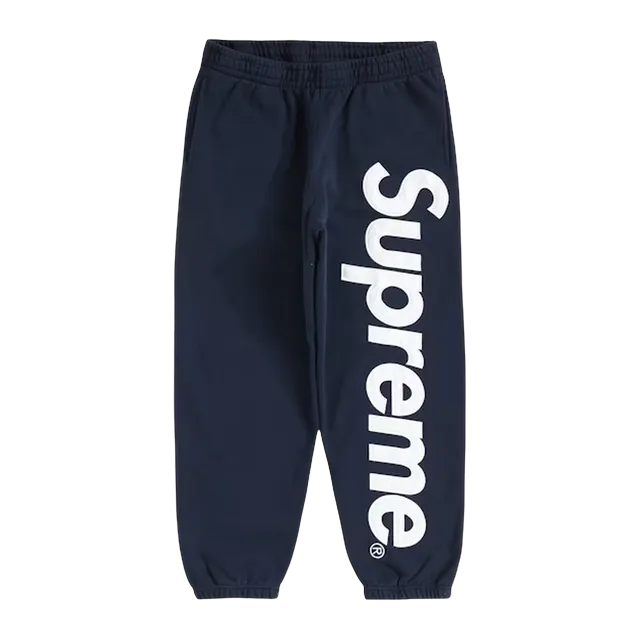 Supreme Satin Applique Hooded Navy — Authentic Pants & Trousers at CLZTURE