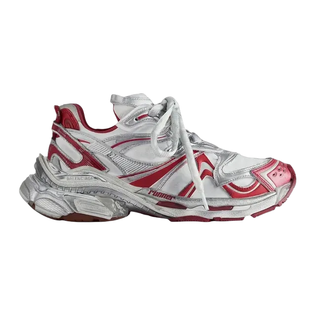 Balenciaga Runner 2.0 White Grey Red — Authentic Shoes & Footwear at CLZTURE
