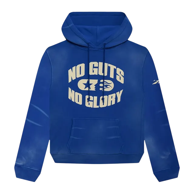 Hellstar No Guts No Glory! Hoodie Blue — Authentic Hoodies & Sweats at CLZTURE