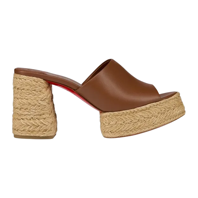 Christian Louboutin Calakala Mule Brown — Authentic Shoes & Footwear at CLZTURE