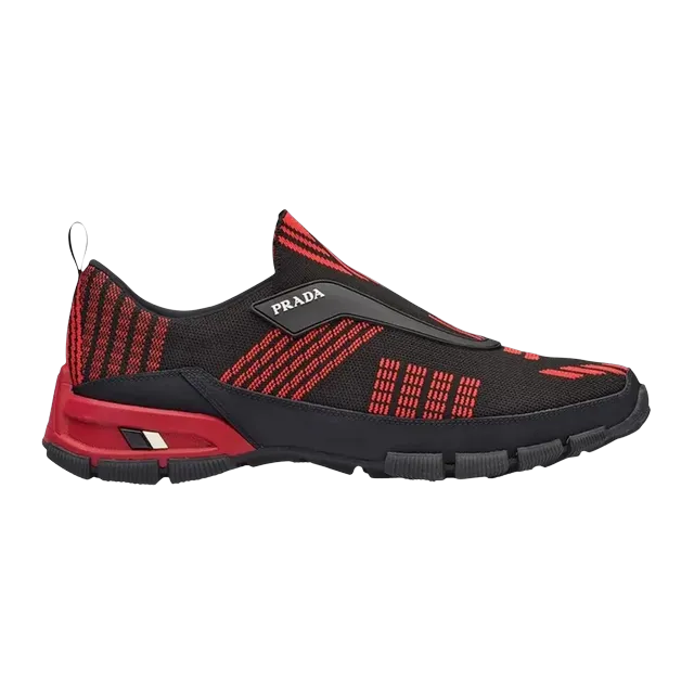 Prada Crossection Knit Low Black Red — Authentic Shoes & Footwear at CLZTURE