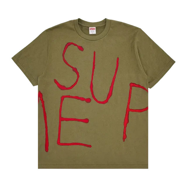 Supreme Painted T-Shirt Light Olive — Authentic Supreme in stock at CLZTURE