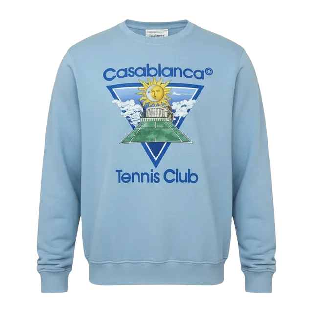 Casablanca Tennis Club Blue — Authentic Hoodies & Sweats at CLZTURE