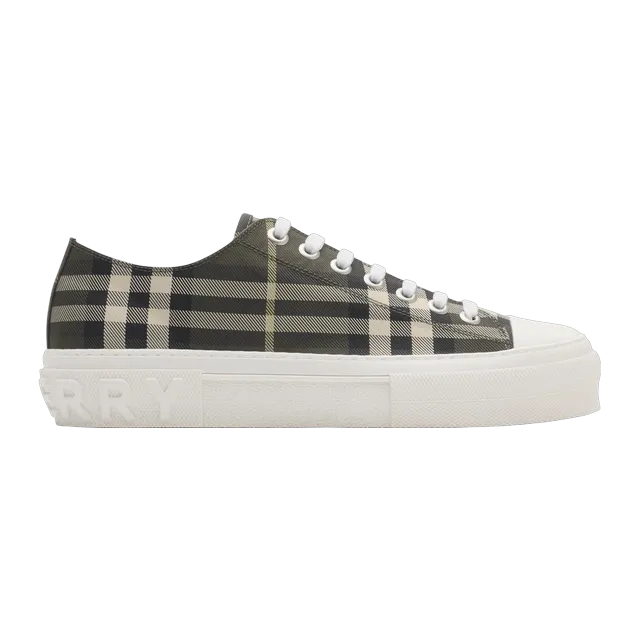 Burberry Sneakers Nylon Mélangé Check Green — Authentic Shoes & Footwear at CLZTURE