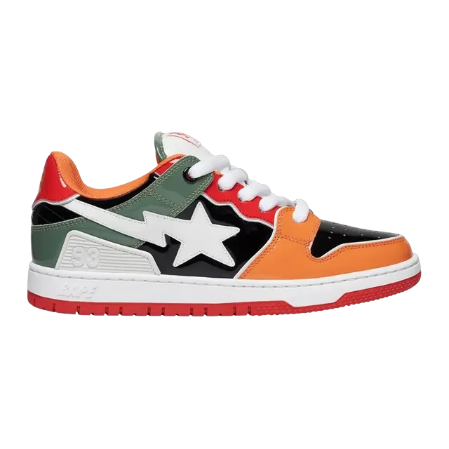 BAPE Sk8 Sta #2 M1 Orange Multi-Color — Authentic Shoes & Footwear at CLZTURE