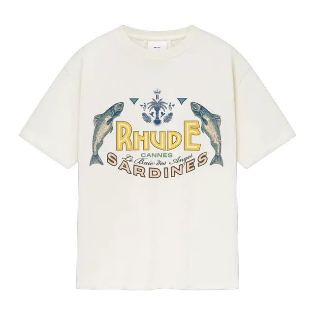 Rhude Sardines T-Shirt White — Authentic Rhude in stock at CLZTURE