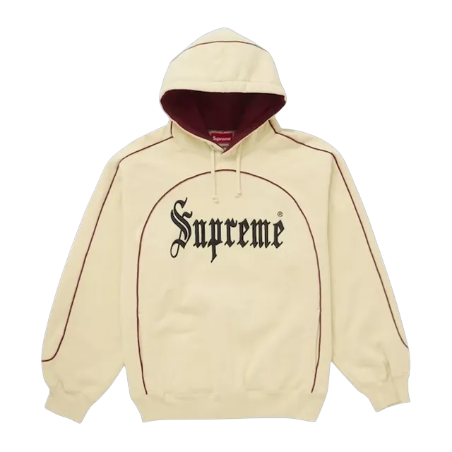 Supreme Curve Piping Hooded Natural — Authentic Hoodies & Sweats at CLZTURE