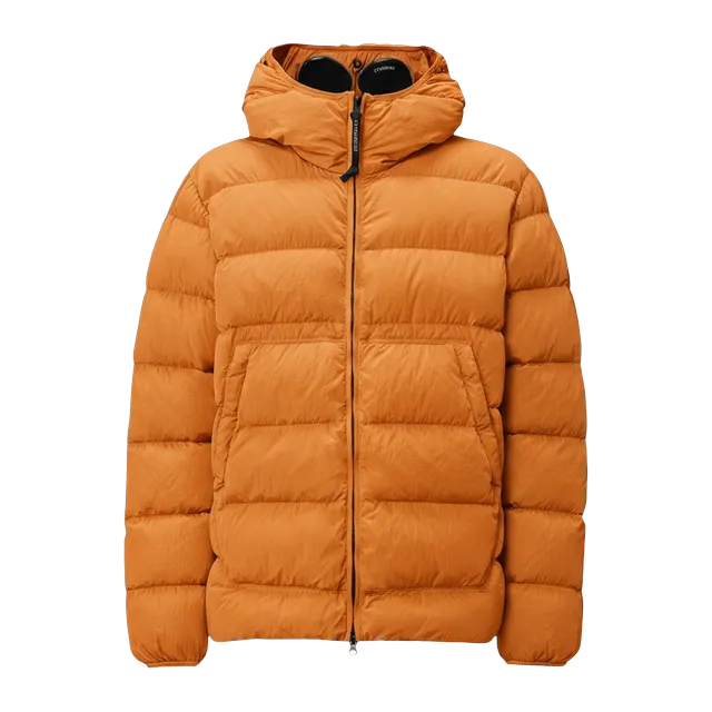 C.P. Company Chrome-R Goggle Down Jacket Orange — Authentic Jackets & Outerwear at CLZTURE