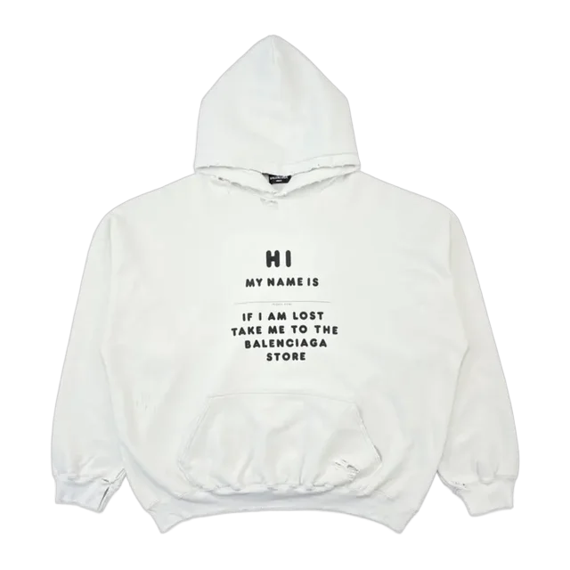 Balenciaga White Hoodie — Authentic at CLZTURE