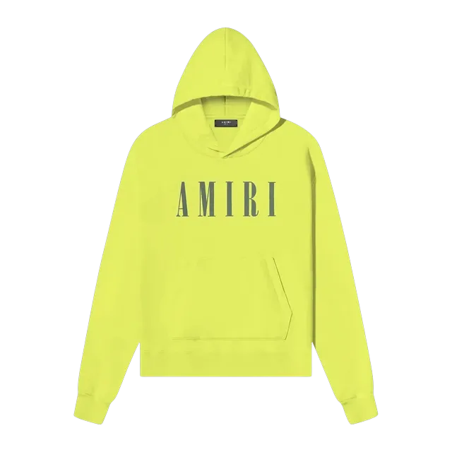 Amiri Core Logo Hoodie Fluo Yellow — Authentic AMIRI in stock at CLZTURE