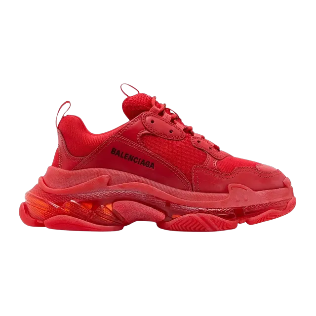 Balenciaga Triple S Clear Sole Red — Authentic Shoes & Footwear at CLZTURE