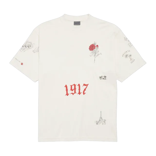 Balenciaga T-Shirt Tattoo White — Authentic Balenciaga in stock at CLZTURE