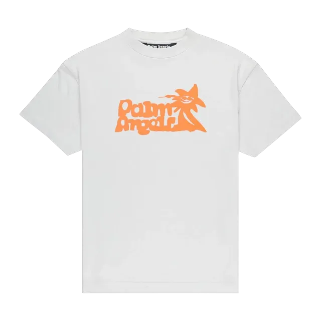 Palm Angels Enzo Classic T-Shirt Light Grey/Orange — Authentic T-Shirts at CLZTURE
