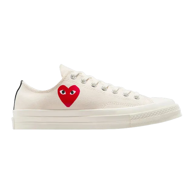 Converse Comme Des Garçons x Chuck 70 Low Single Heart – Milk — Authentic Shoes & Footwear at CLZTURE