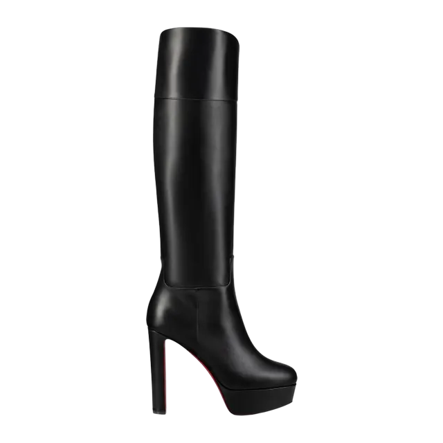 Christian Louboutin Loo Botta Alta 130Mm Black — Authentic Christian Louboutin in stock at CLZTURE