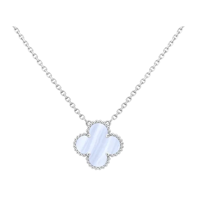 Van Cleef & Arpels Vintage Alhambra Calcédoine Silver — Authentic Van Cleef &amp; Arpels in stock at CLZTURE