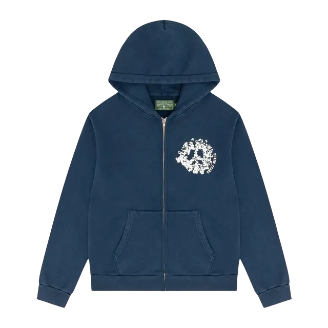 Denim Tears University Zip Hoodie Navy — Authentic Denim Tears in stock at CLZTURE