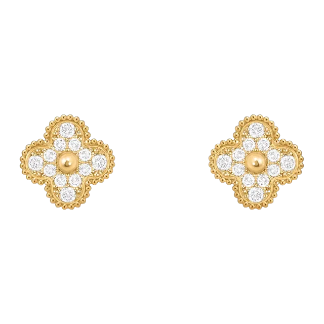 Van Cleef & Arpels Vintage Alhambra Diamant Gold — Authentic Jewelry at CLZTURE