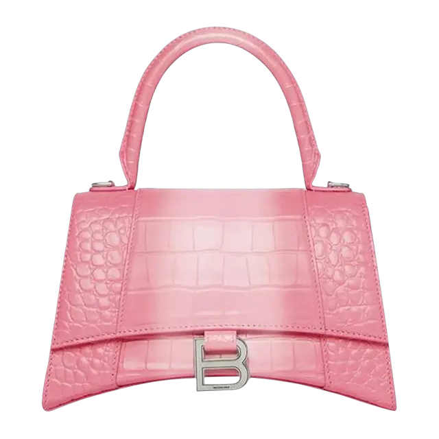 Balenciaga Hourglass Top Xs 19Cm Croco Sweet Pink — Authentic Bags & Luggage at CLZTURE