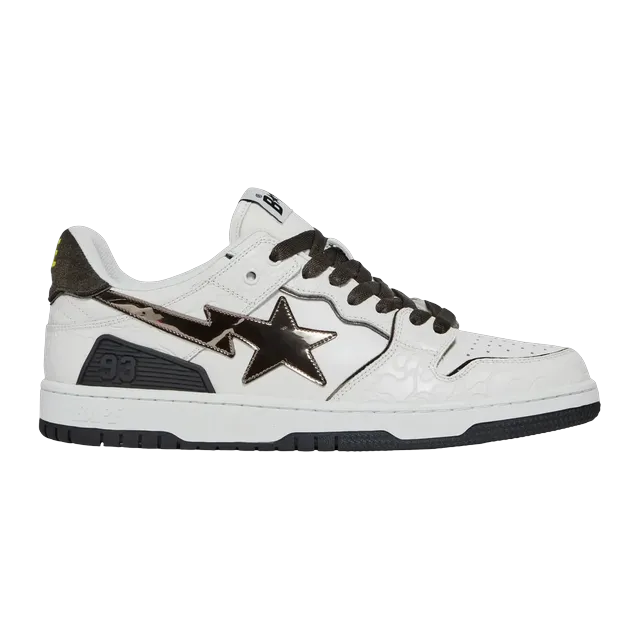 BAPE Sk8 Sta White Metallic Silver — Authentic Shoes & Footwear at CLZTURE