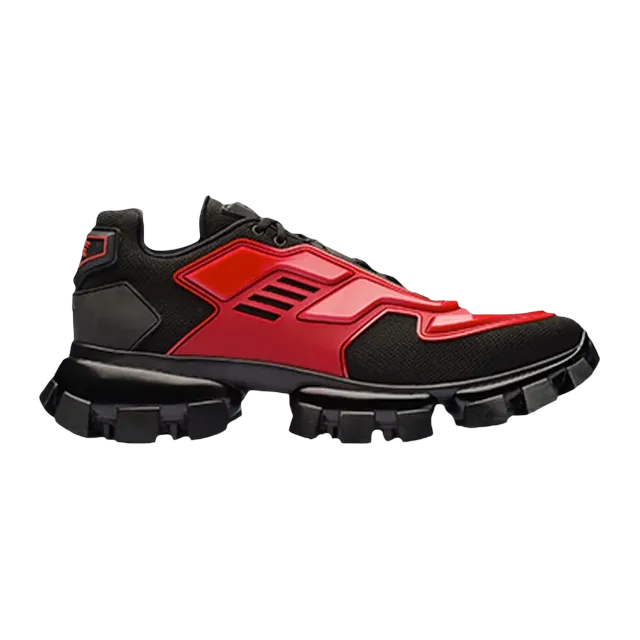 Prada Cloudbust Thunder Knit Sneaker Scarlet — Authentic Shoes & Footwear at CLZTURE