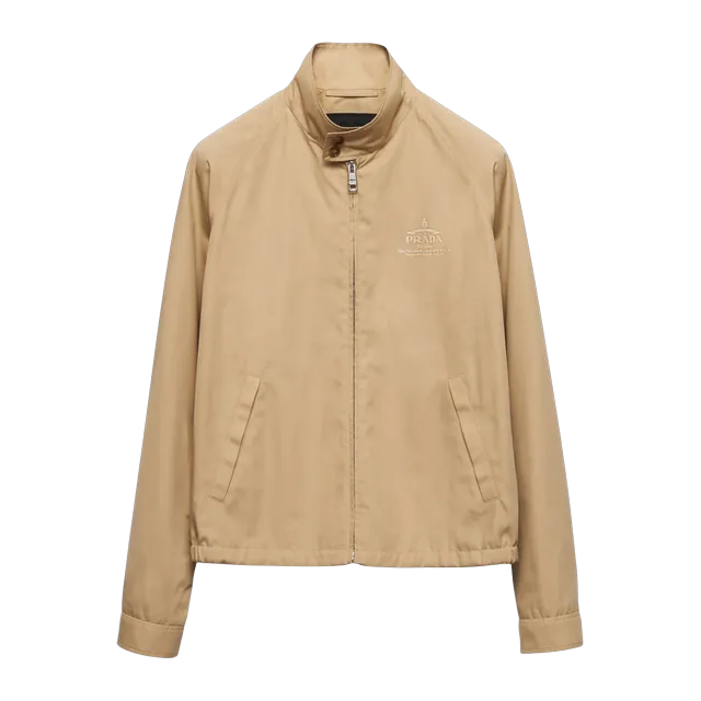 Prada Jacket Cotton Mélangé Neutral — Authentic Jackets & Outerwear at CLZTURE