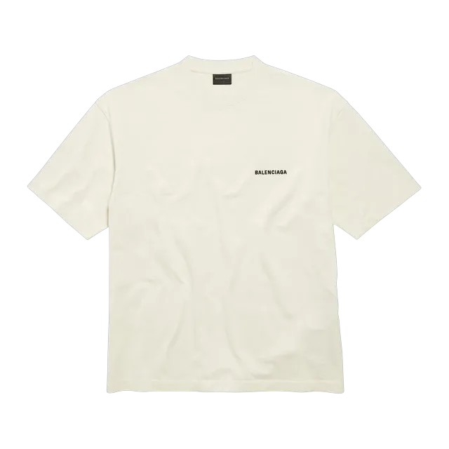 Balenciaga T-Shirt Logo White — Authentic T-Shirts at CLZTURE