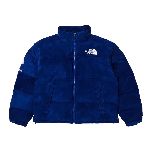 The North Face Supreme x Suede Nuptse Jacket Blue — Authentic The North Face in stock at CLZTURE