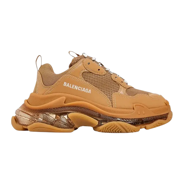 Balenciaga Triple S Clear Sole Light Camel — Authentic Shoes & Footwear at CLZTURE