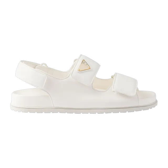 Prada Nappa Leather Sandals White — Authentic Shoes & Footwear at CLZTURE