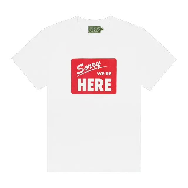 Denim Tears Sorry We’Re Here T-Shirt White — Authentic Denim Tears in stock at CLZTURE