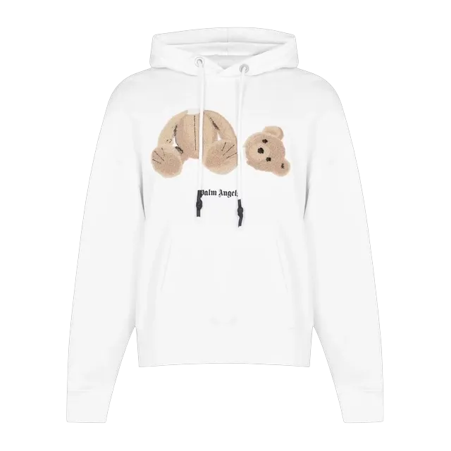 Palm Angels Kill The Bear Popover ‘White — Authentic Palm Angels in stock at CLZTURE
