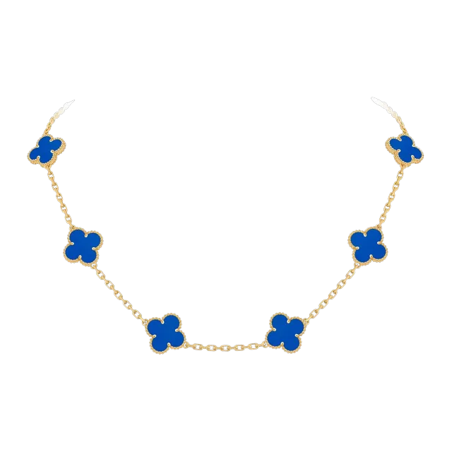 Van Cleef & Arpels Vintage Alhambra 10 Motifs Agate Silver — Authentic at CLZTURE