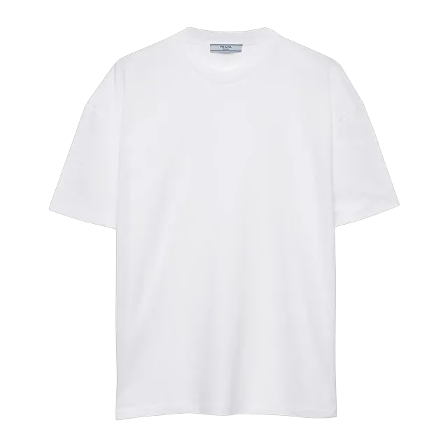 Prada Oversized Jersey T-Shirt White — Authentic T-Shirts at CLZTURE