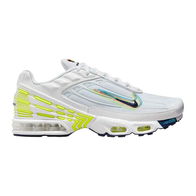 Air Max Plus 3 3D Swoosh – White Volt — Authentic Shoes & Footwear at CLZTURE