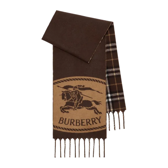 Burberry Scarf Réversible Knight Brown — Authentic Accessories at CLZTURE