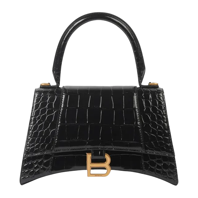 Balenciaga Hourglass Top Xs 19Cm Croco Black — Authentic Bags & Luggage at CLZTURE