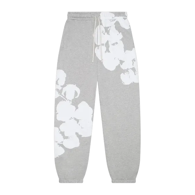 Denim Tears Big Cotton Wreath Sweatpants Grey — Authentic at CLZTURE