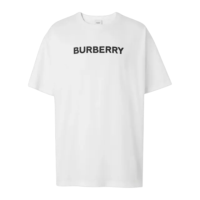 Burberry Logo Print Cotton Oversized White — Authentic Burberry in stock at CLZTURE