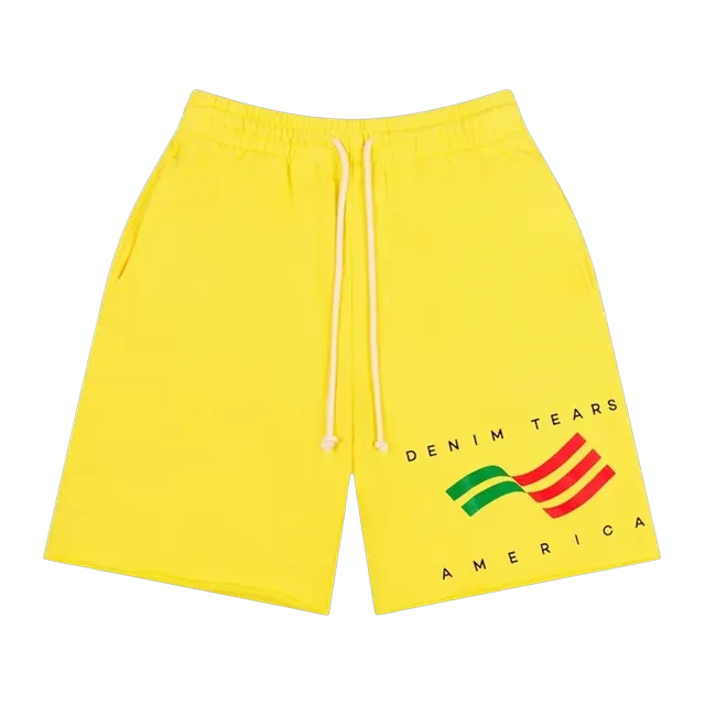 Denim Tears America Sportswear Shorts Yellow — Authentic Shorts at CLZTURE