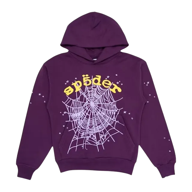 Sp5der Star Og Web V2 Hoodie Purple — Authentic Hoodies & Sweats at CLZTURE