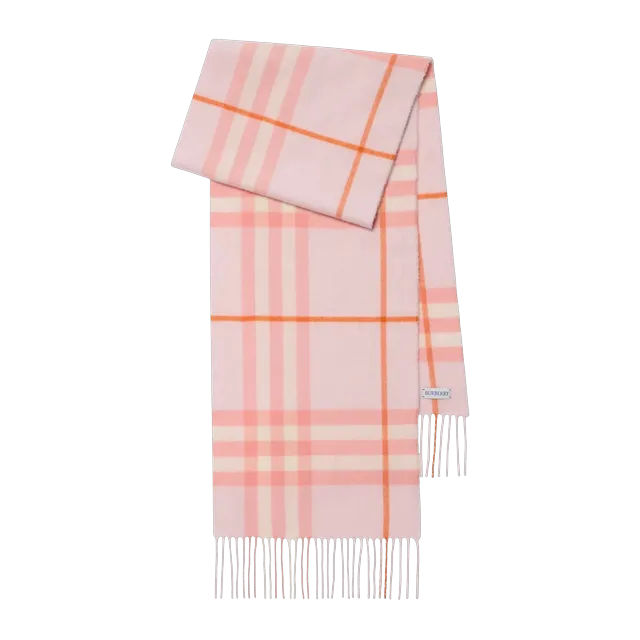 Burberry Scarf Cachemire Check Pink — Authentic at CLZTURE