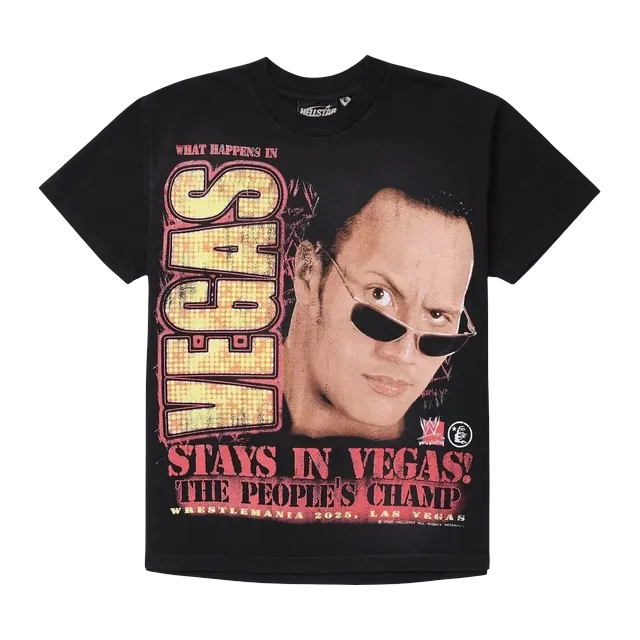 Hellstar Wwe x The Rock T-Shirt Black — Authentic Hellstar in stock at CLZTURE
