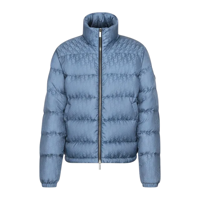 Dior Oblique Puffer Jacket Blue — Authentic Jackets & Outerwear at CLZTURE