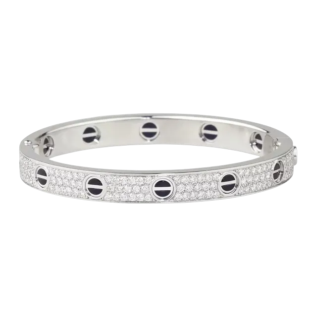 Cartier Bracelet Love Classique Pavé Silver — Authentic Jewelry at CLZTURE
