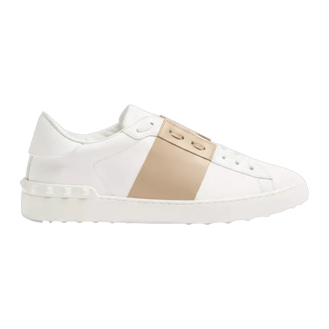Valentino Sneakers Open White Beige — Authentic Shoes & Footwear at CLZTURE