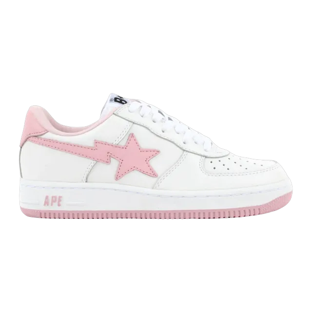 BAPE Bapesta Fs-001 Low White Light Pink — Authentic Shoes & Footwear at CLZTURE